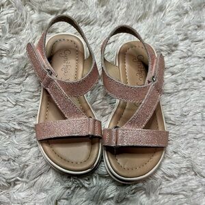 Cynthia Rowley Toddler Glitter Pink Cross Sandals Size 8